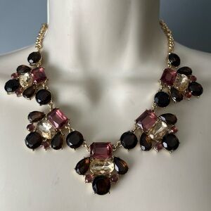 Elegant Charter Club necklace in burgundy and gold
